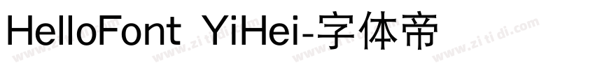 HelloFont YiHei字体转换